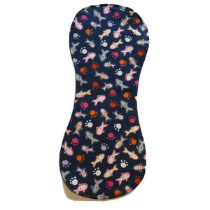 Baby Flannel Burp Cloth Contoured Cotton Double Layer Handmade Fun Fish